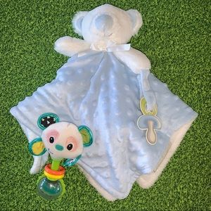 New Blankets & Beyond Lovey Pacifier Bear Blankie
